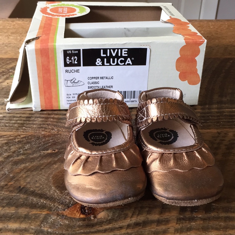 Livid and Luca 6-12 months leather Mary Janes